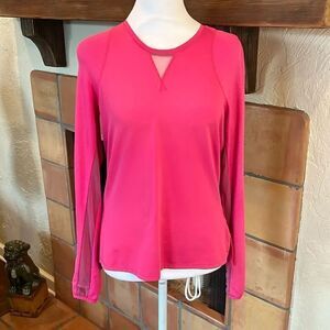 Lucky in Love Hot Pink Long Sleeve Top, S!